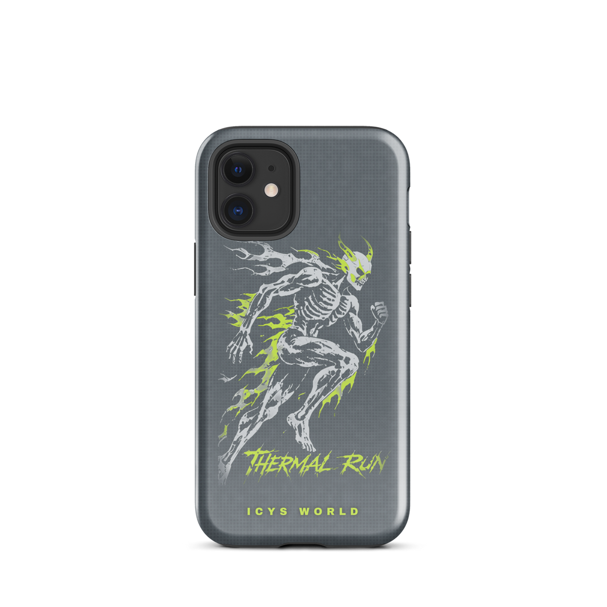 ICYS WORLD Thermal Run iPhone case on iPhone 12 mini, glossy finish