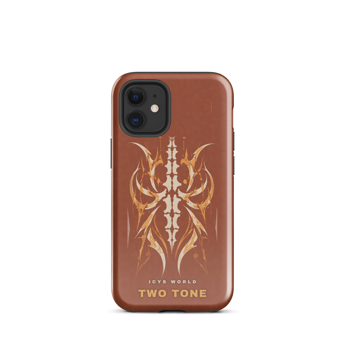 ICYS WORLD Two Tone iPhone case on iPhone 12 mini, glossy finish