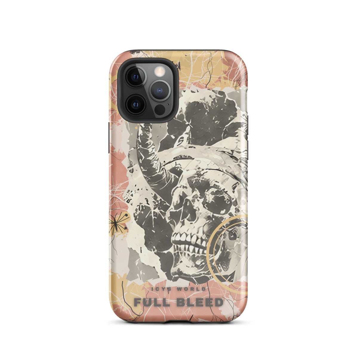ICYS WORLD Full Bleed iPhone case on iPhone 12 Pro, glossy finish