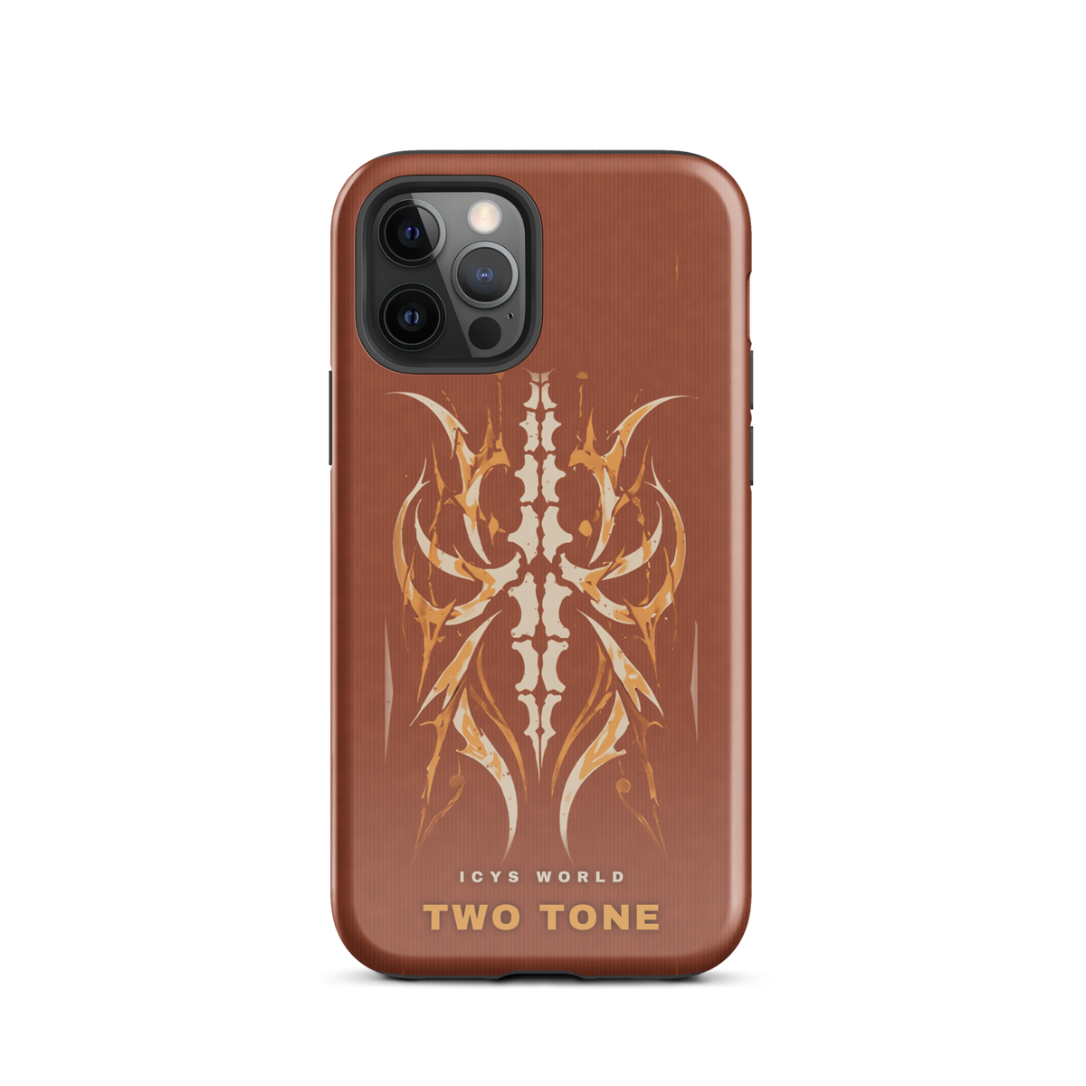 ICYS WORLD Two Tone iPhone case on iPhone 12 Pro, glossy finish