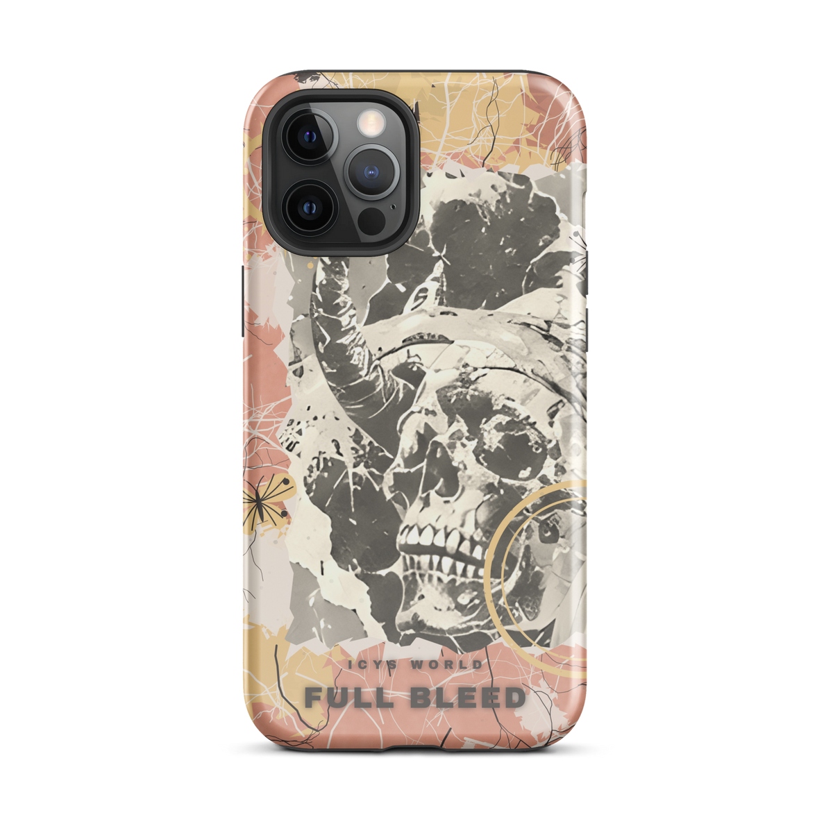 ICYS WORLD Full Bleed iPhone case on iPhone 12 Pro Max, glossy finish
