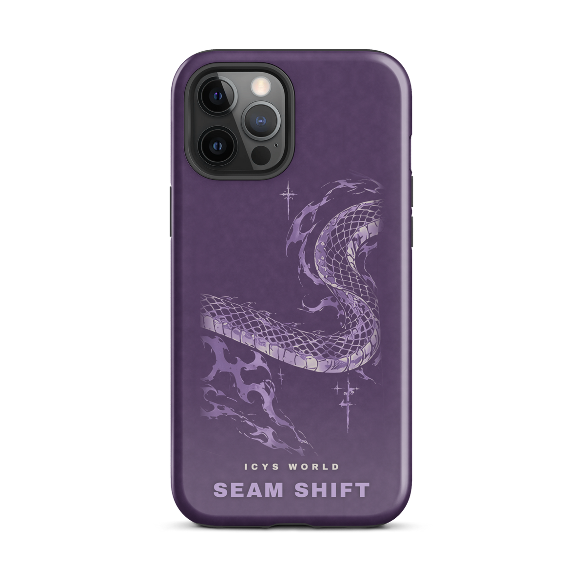 ICYS WORLD Seam Shift iPhone case on iPhone 12 Pro Max, glossy finish