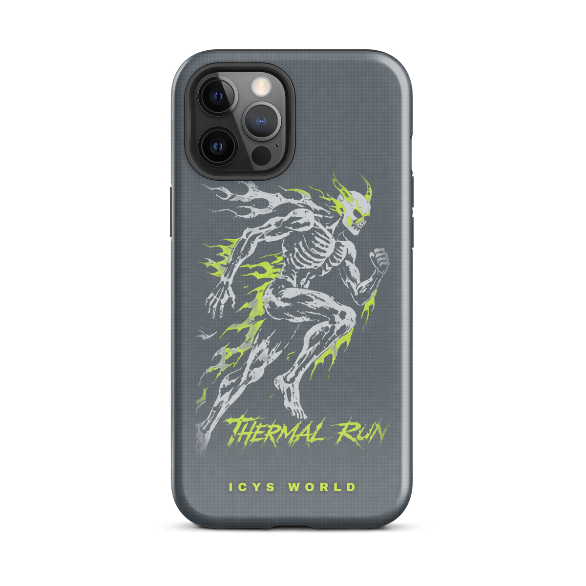 ICYS WORLD Thermal Run iPhone case on iPhone 12 Pro Max, glossy finish