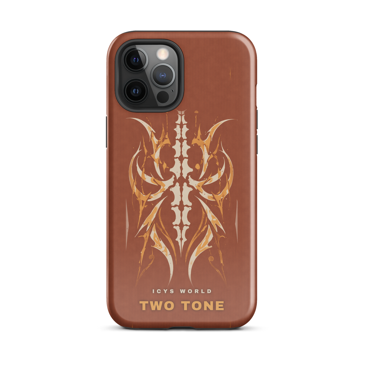 ICYS WORLD Two Tone iPhone case on iPhone 12 Pro Max, glossy finish