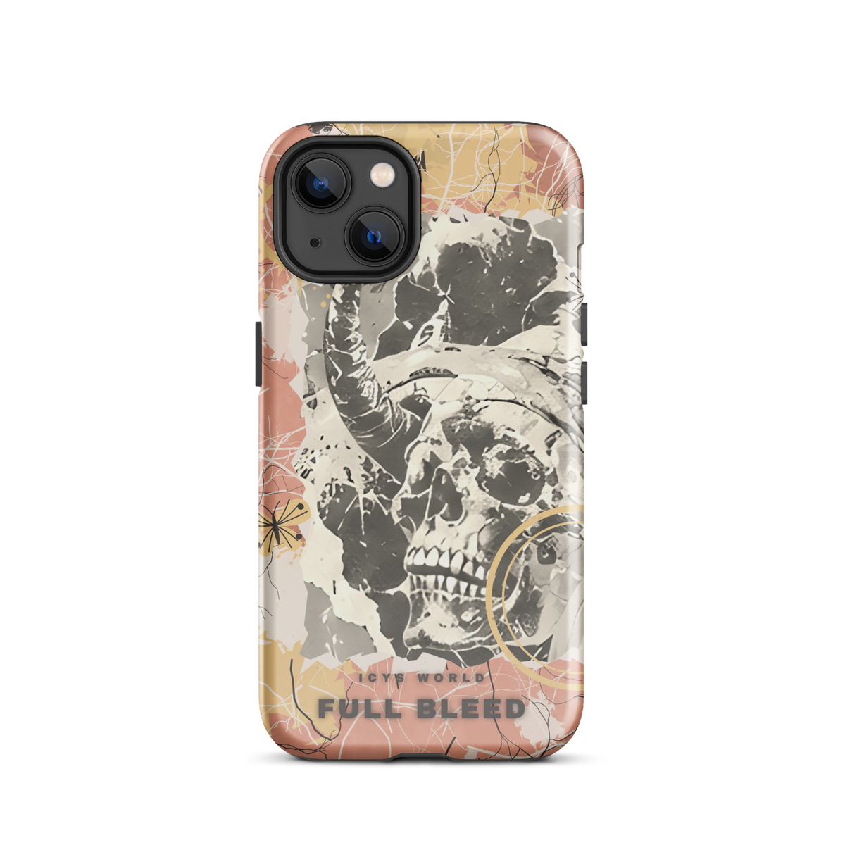 ICYS WORLD Full Bleed iPhone case on iPhone 13, glossy finish