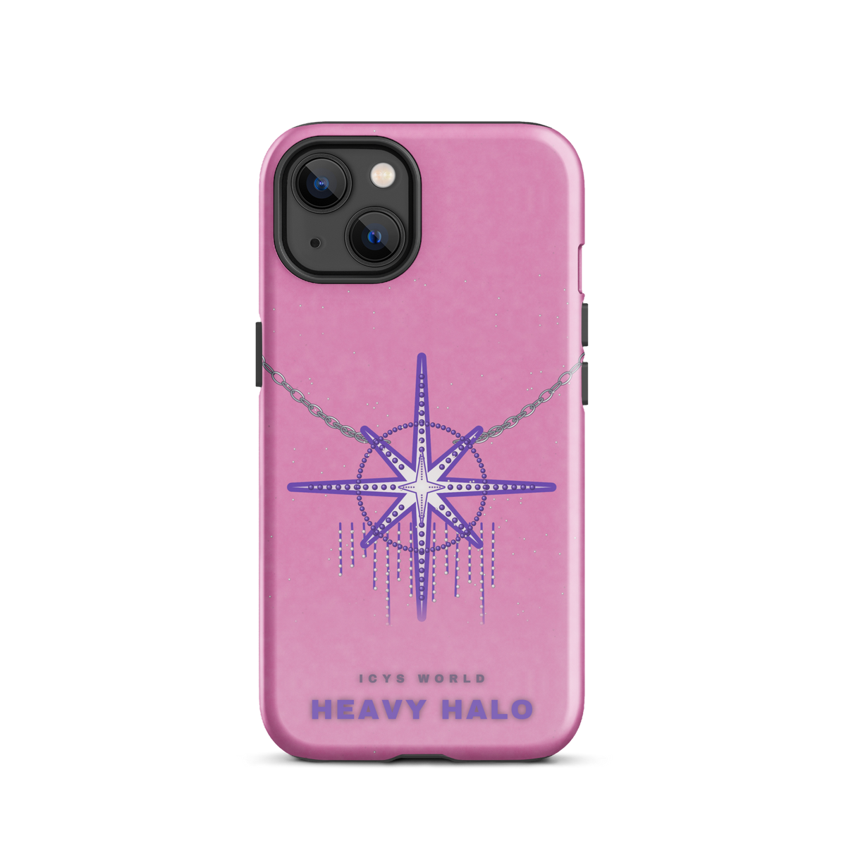 ICYS WORLD Heavy Halo iPhone case on iPhone 13, glossy finish