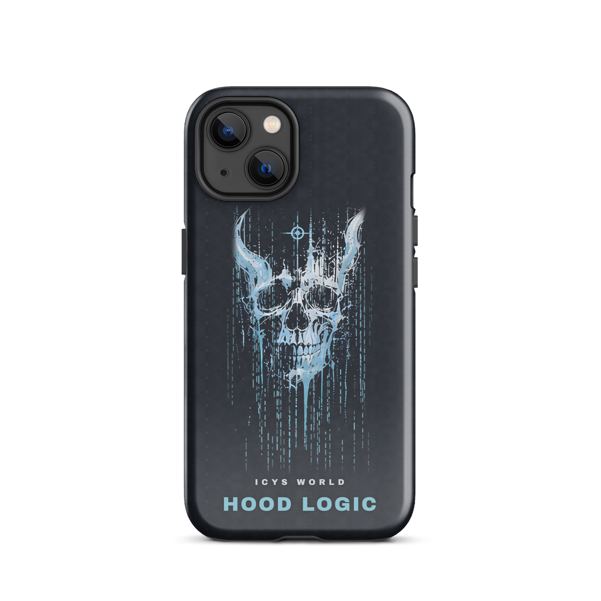 ICYS WORLD Hood Logic iPhone case on iPhone 13, glossy finish