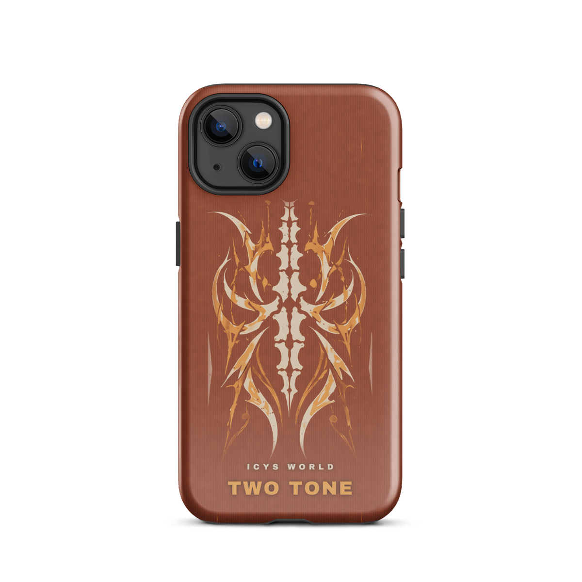 ICYS WORLD Two Tone iPhone case on iPhone 13, glossy finish
