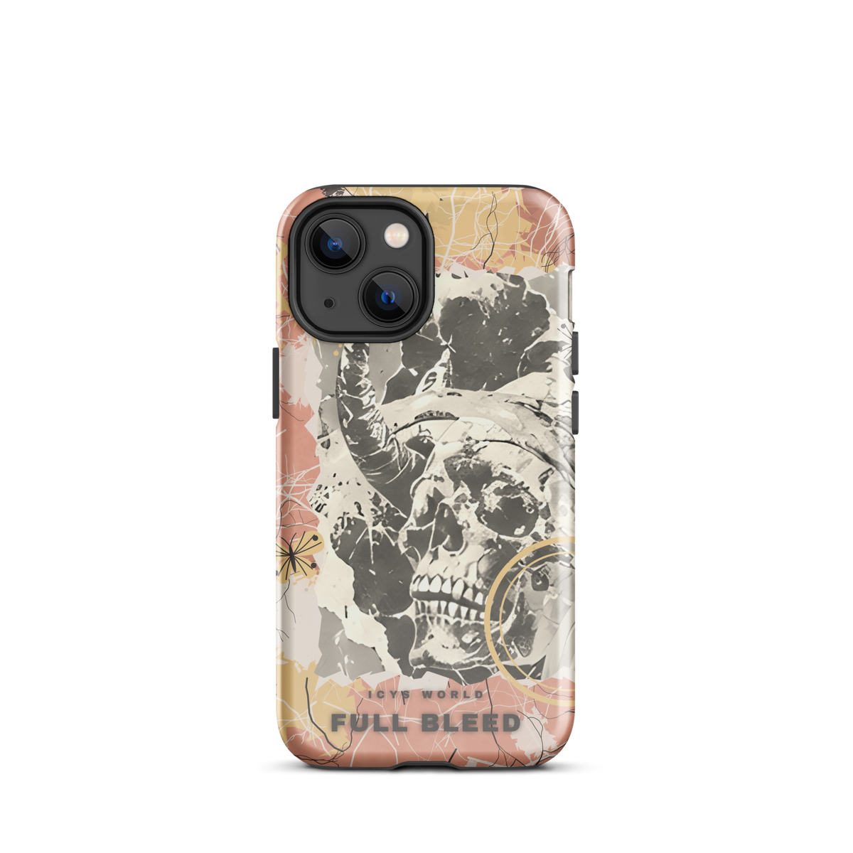ICYS WORLD Full Bleed iPhone case on iPhone 13 mini, glossy finish