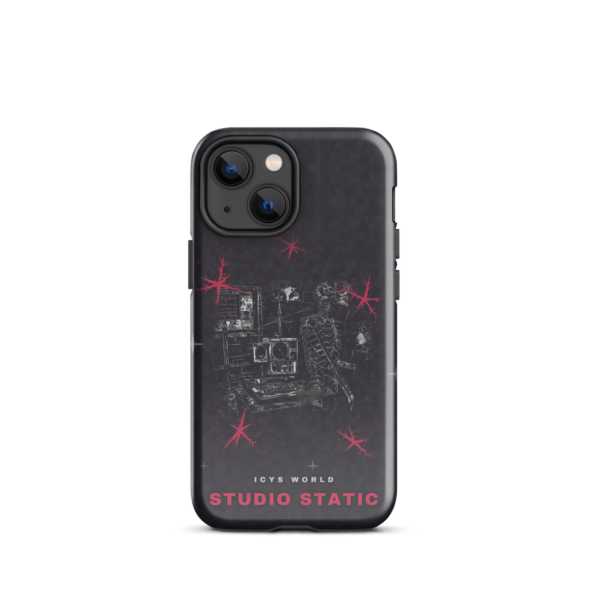 ICYS WORLD Studio Static iPhone case on iPhone 13 mini, glossy finish