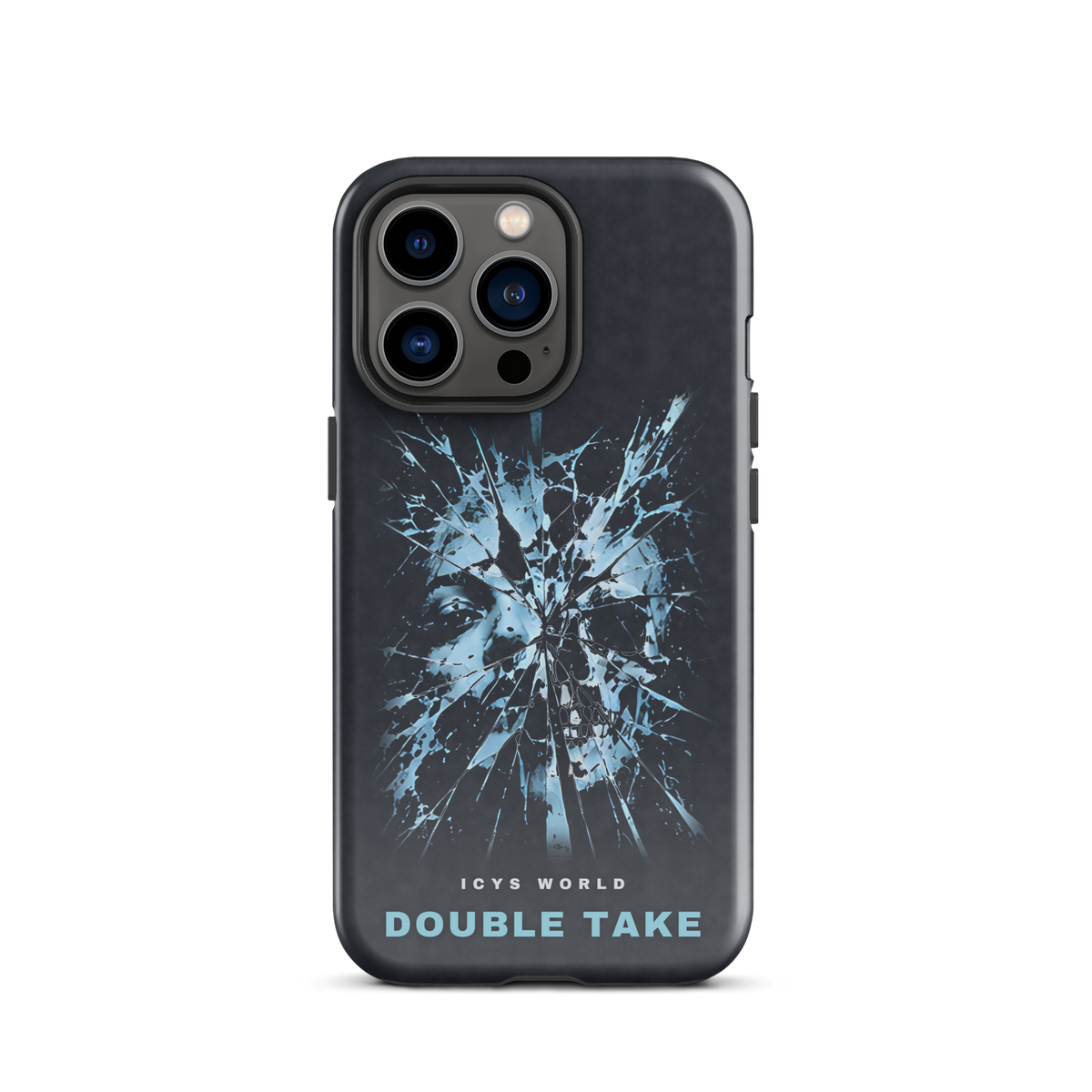 ICYS WORLD Double Take iPhone case on iPhone 13 Pro, glossy finish