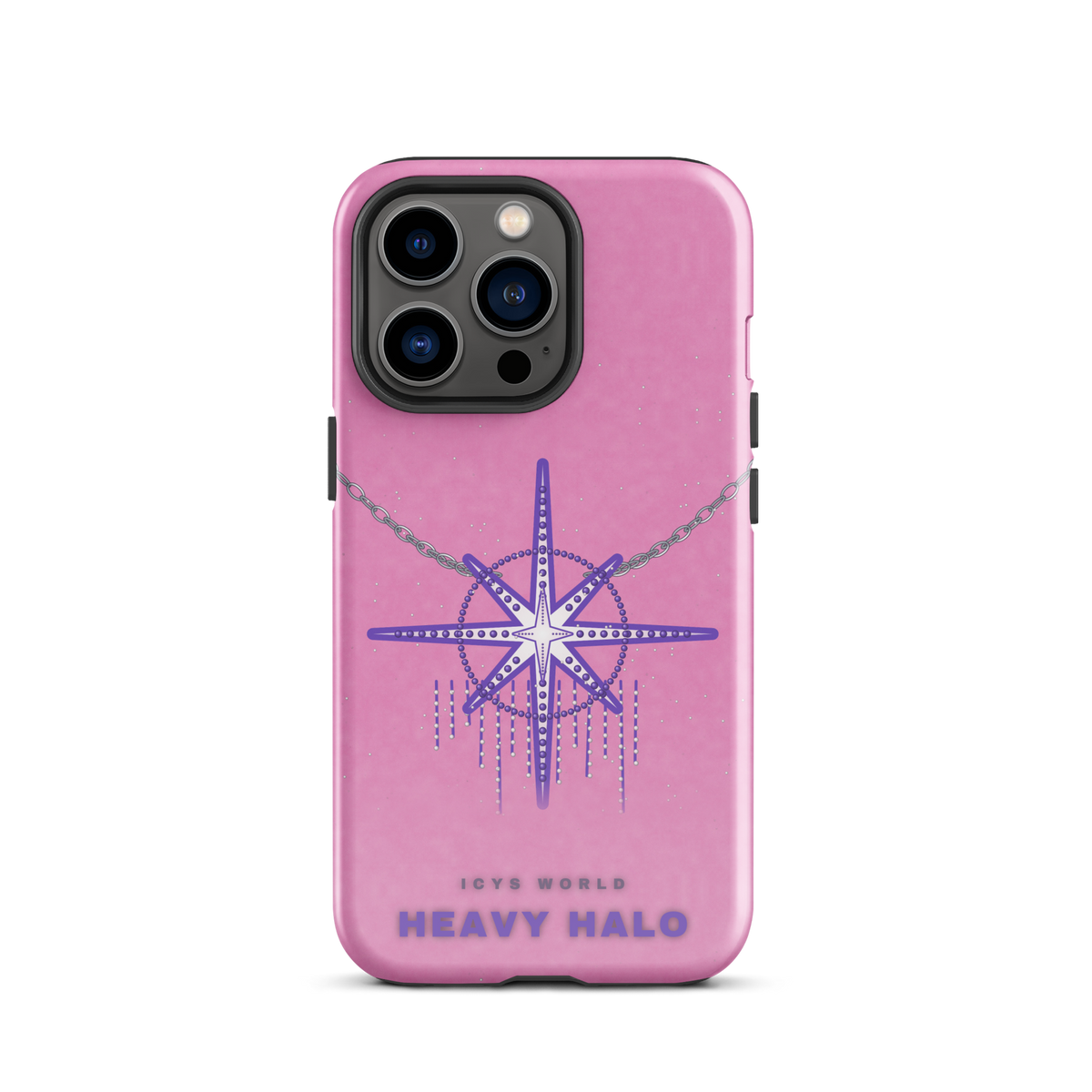 ICYS WORLD Heavy Halo iPhone case on iPhone 13 Pro, glossy finish