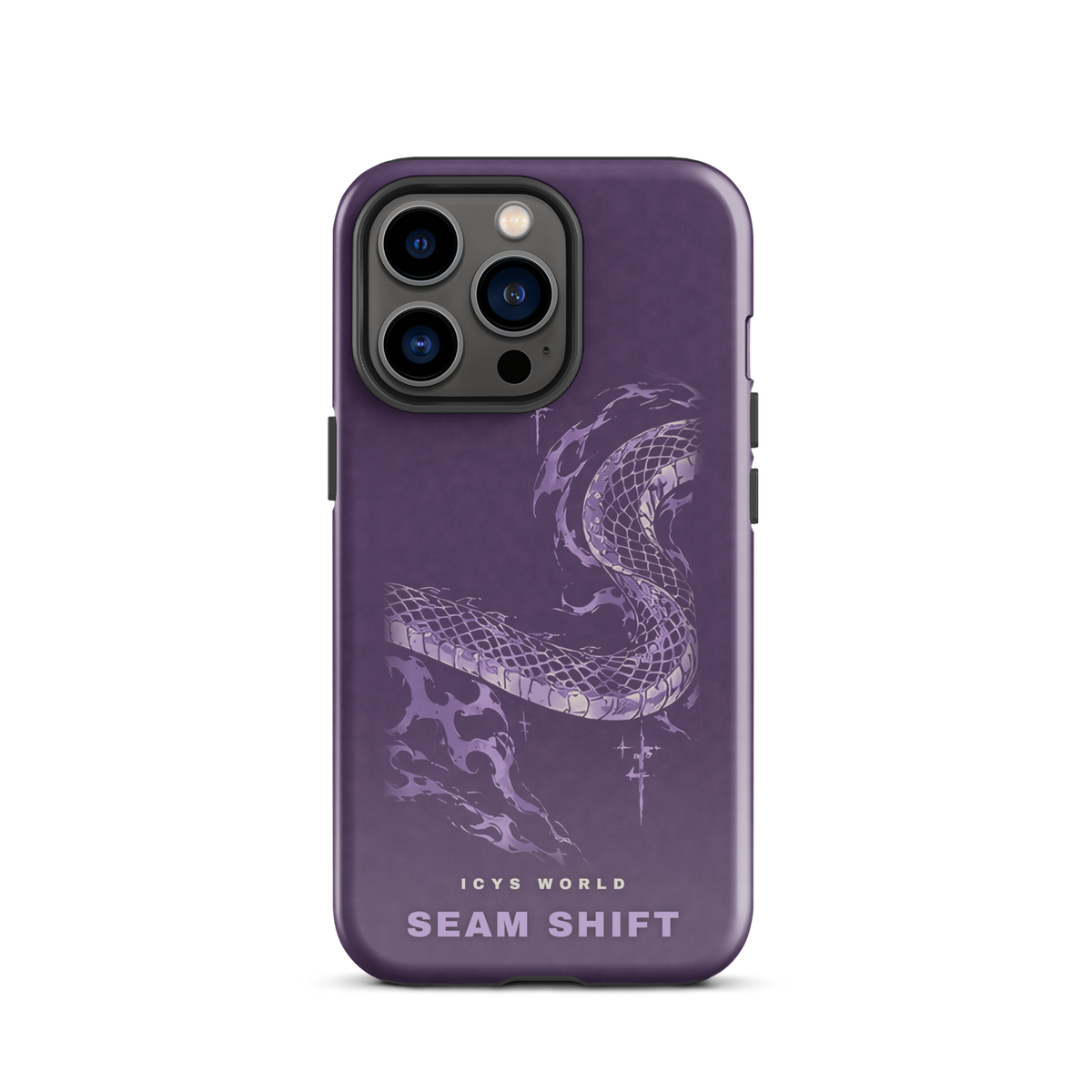 ICYS WORLD Seam Shift iPhone case on iPhone 13 Pro, glossy finish