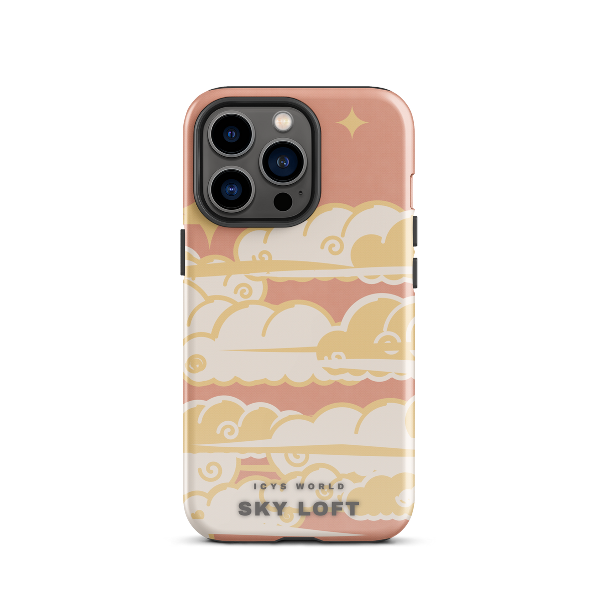 ICYS WORLD Sky Loft iPhone case on iPhone 13 Pro, glossy finish