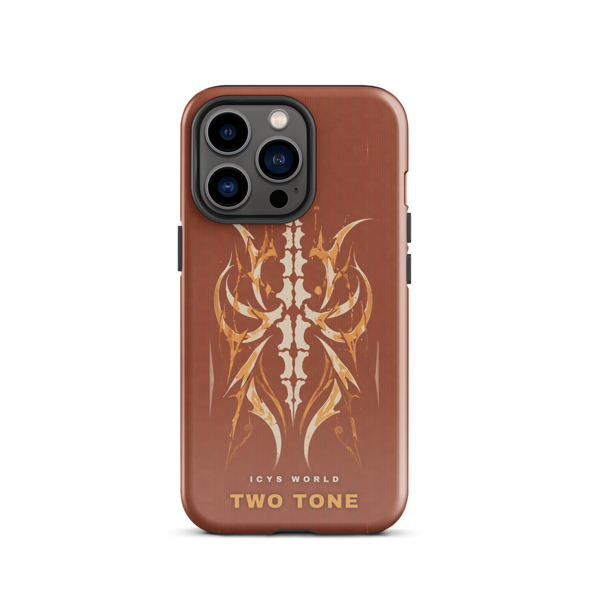 ICYS WORLD Two Tone iPhone case on iPhone 13 Pro, glossy finish