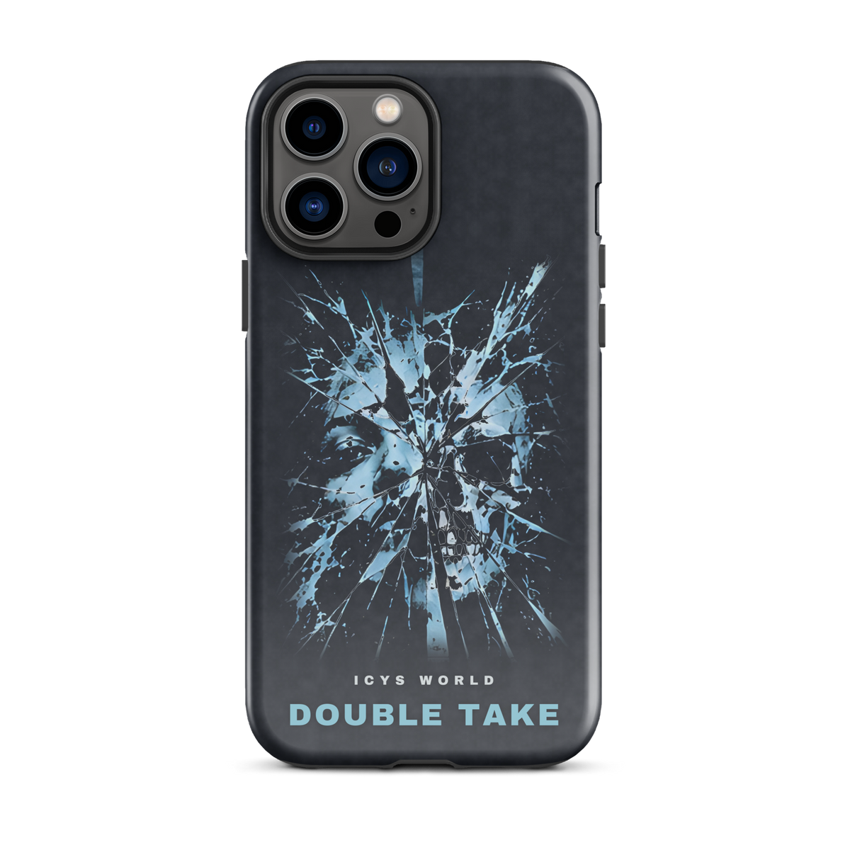 ICYS WORLD Double Take iPhone case on iPhone 13 Pro Max, glossy finish