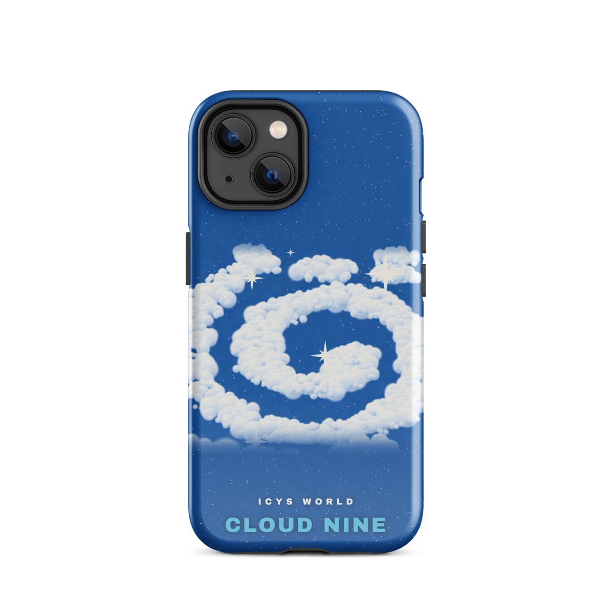 ICYS WORLD Cloud Nine iPhone case on iPhone 14, glossy finish
