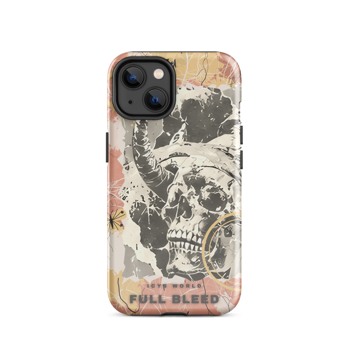 ICYS WORLD Full Bleed iPhone case on iPhone 14, glossy finish