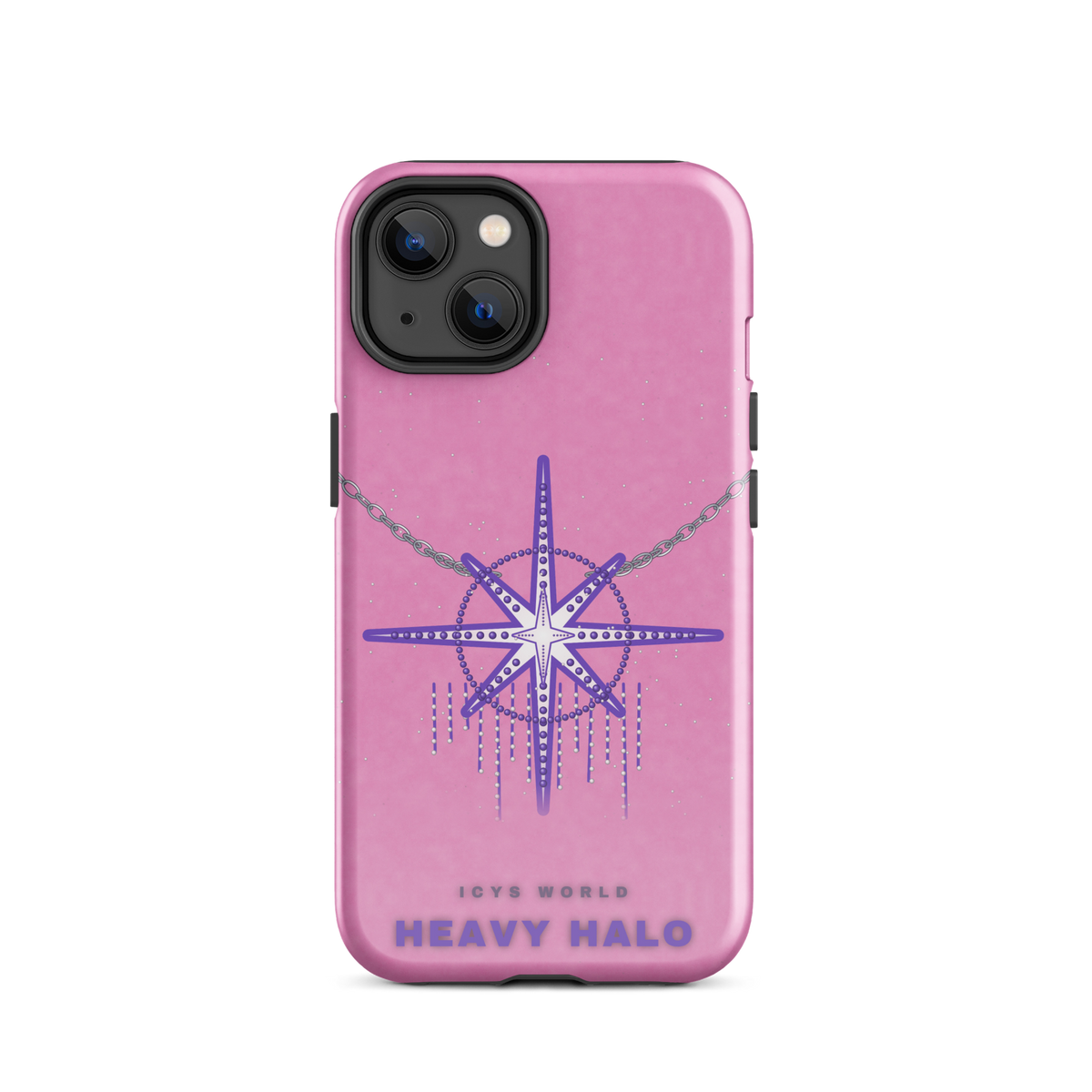 ICYS WORLD Heavy Halo iPhone case on iPhone 14, glossy finish