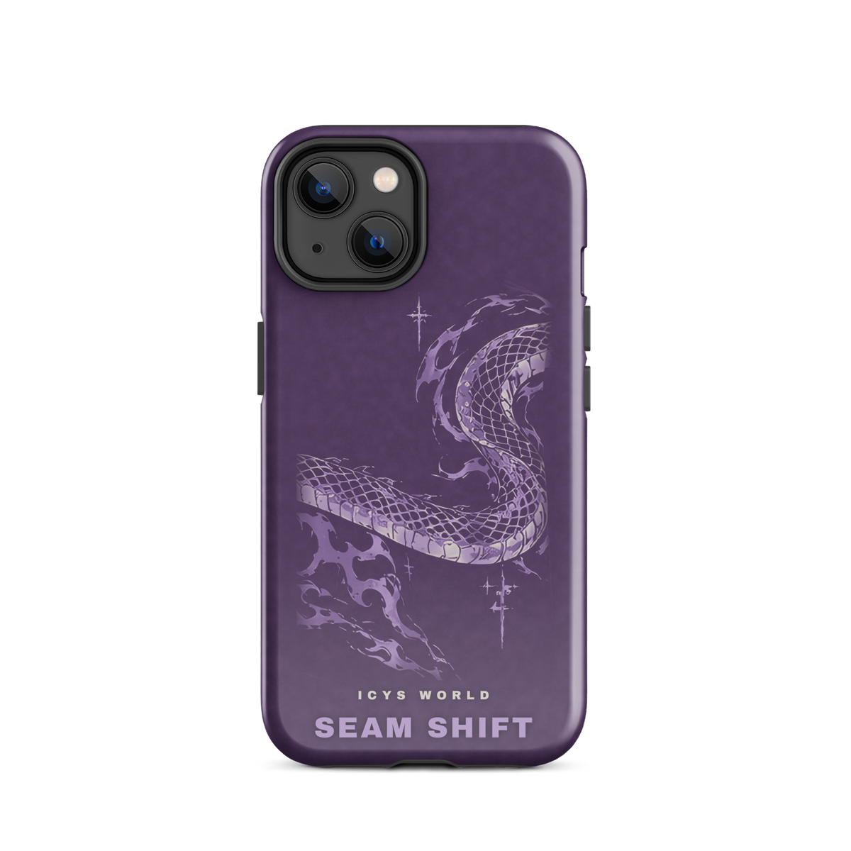 ICYS WORLD Seam Shift iPhone case on iPhone 14, glossy finish