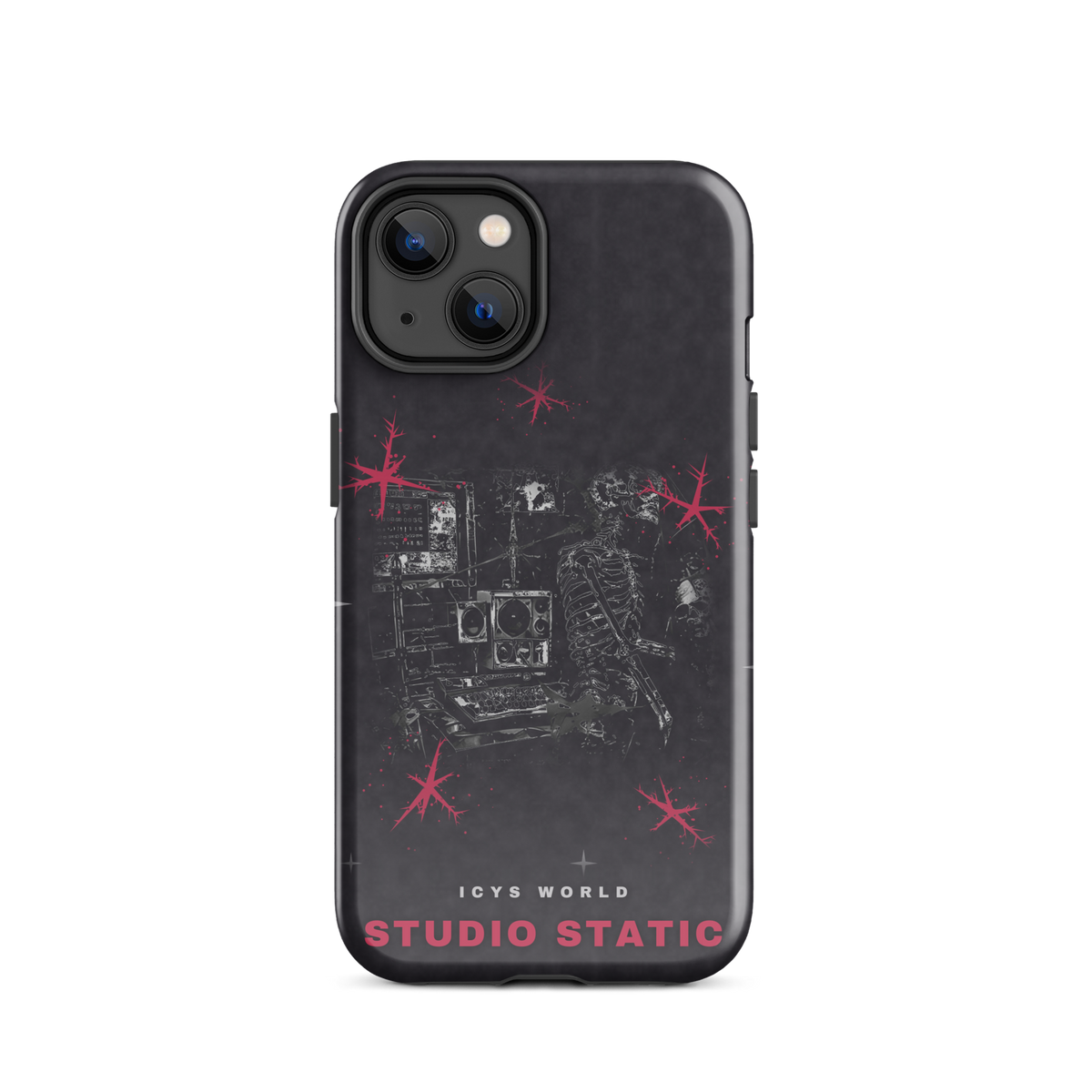 ICYS WORLD Studio Static iPhone case on iPhone 14, glossy finish