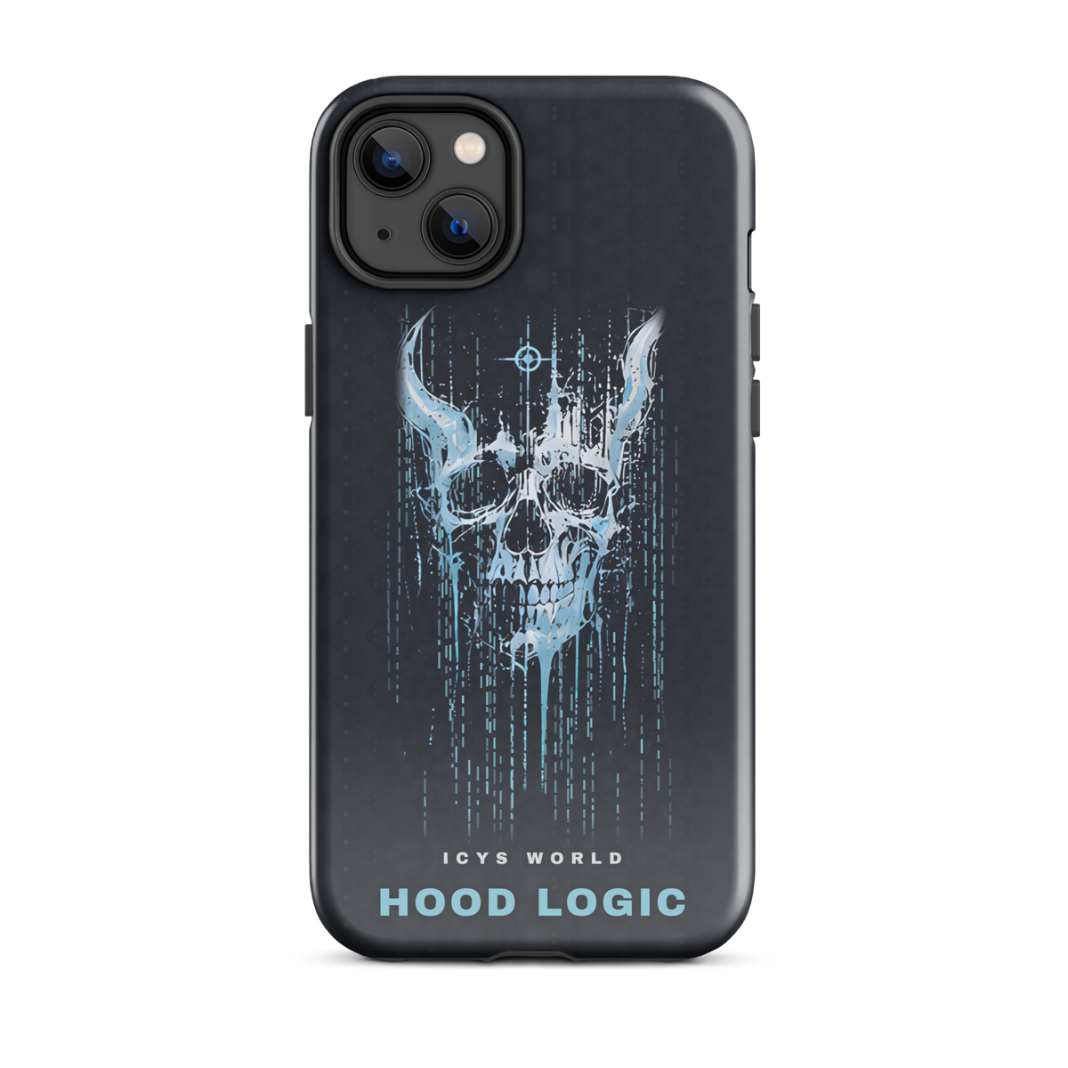 ICYS WORLD Hood Logic iPhone case on iPhone 14 Plus, glossy finish