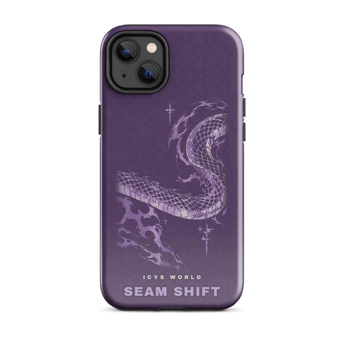 ICYS WORLD Seam Shift iPhone case on iPhone 14 Plus, glossy finish