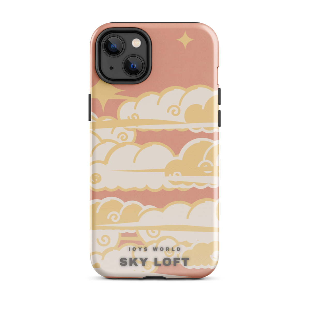 ICYS WORLD Sky Loft iPhone case on iPhone 14 Plus, glossy finish