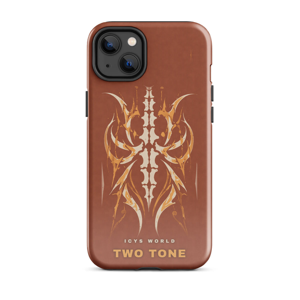 ICYS WORLD Two Tone iPhone case on iPhone 14 Plus, glossy finish