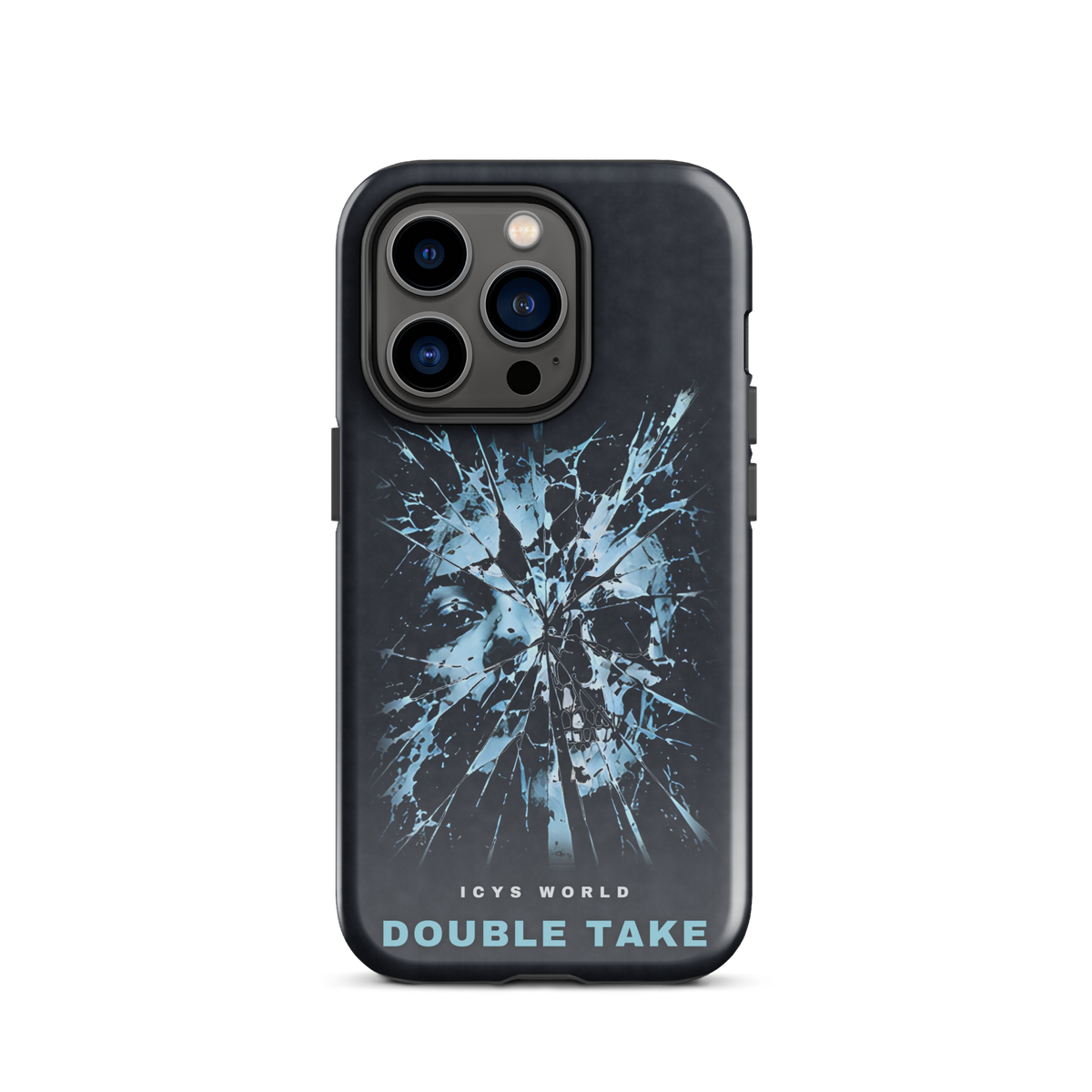 ICYS WORLD Double Take iPhone case on iPhone 14 Pro, glossy finish