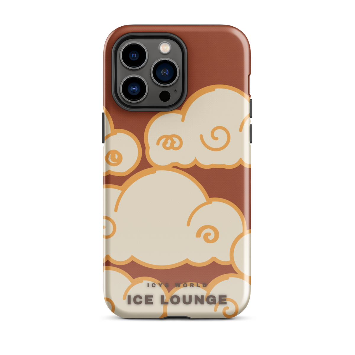 ICYS WORLD Ice Lounge iPhone case on iPhone 14 Pro Max, glossy finish