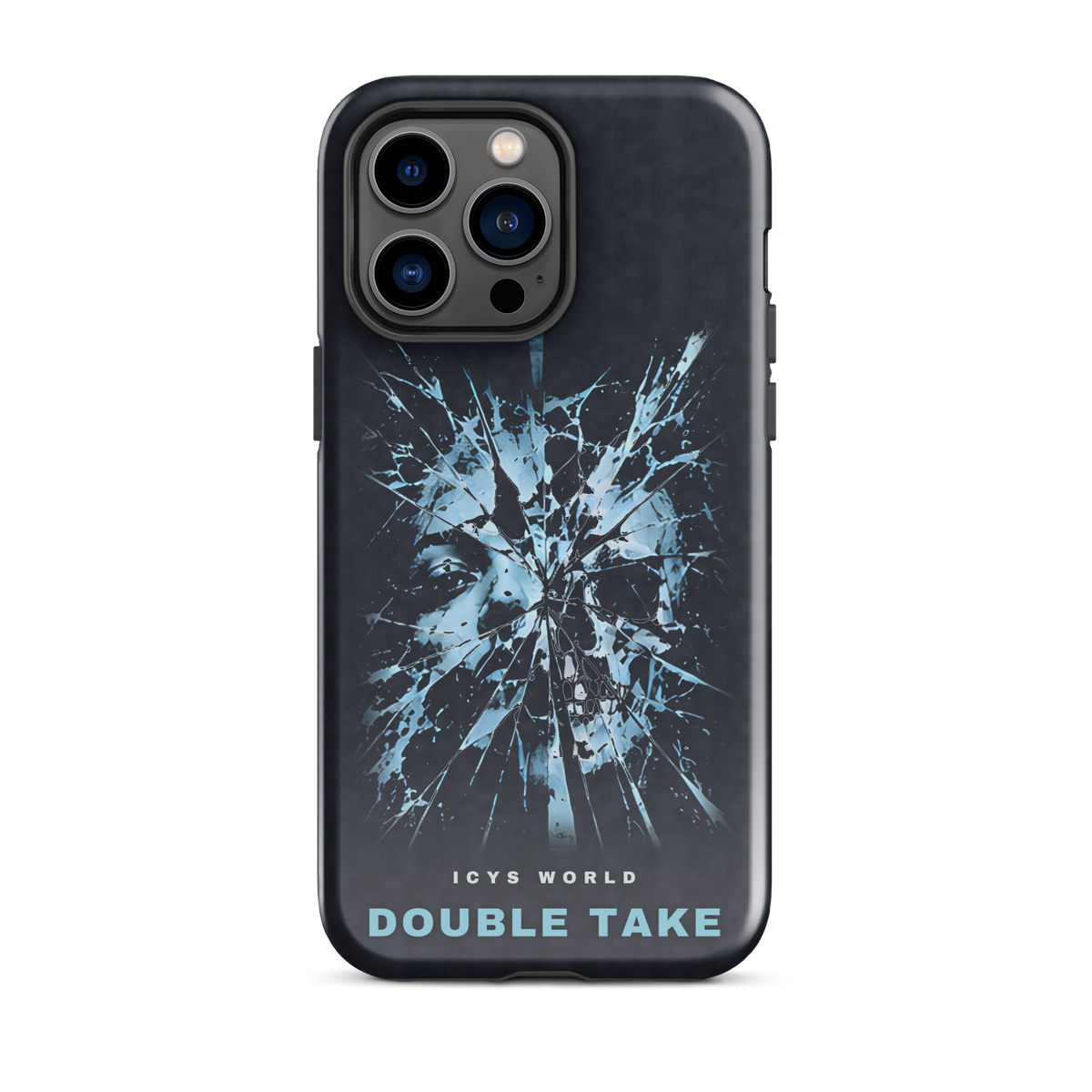ICYS WORLD Double Take iPhone case on iPhone 14 Pro Max, glossy finish