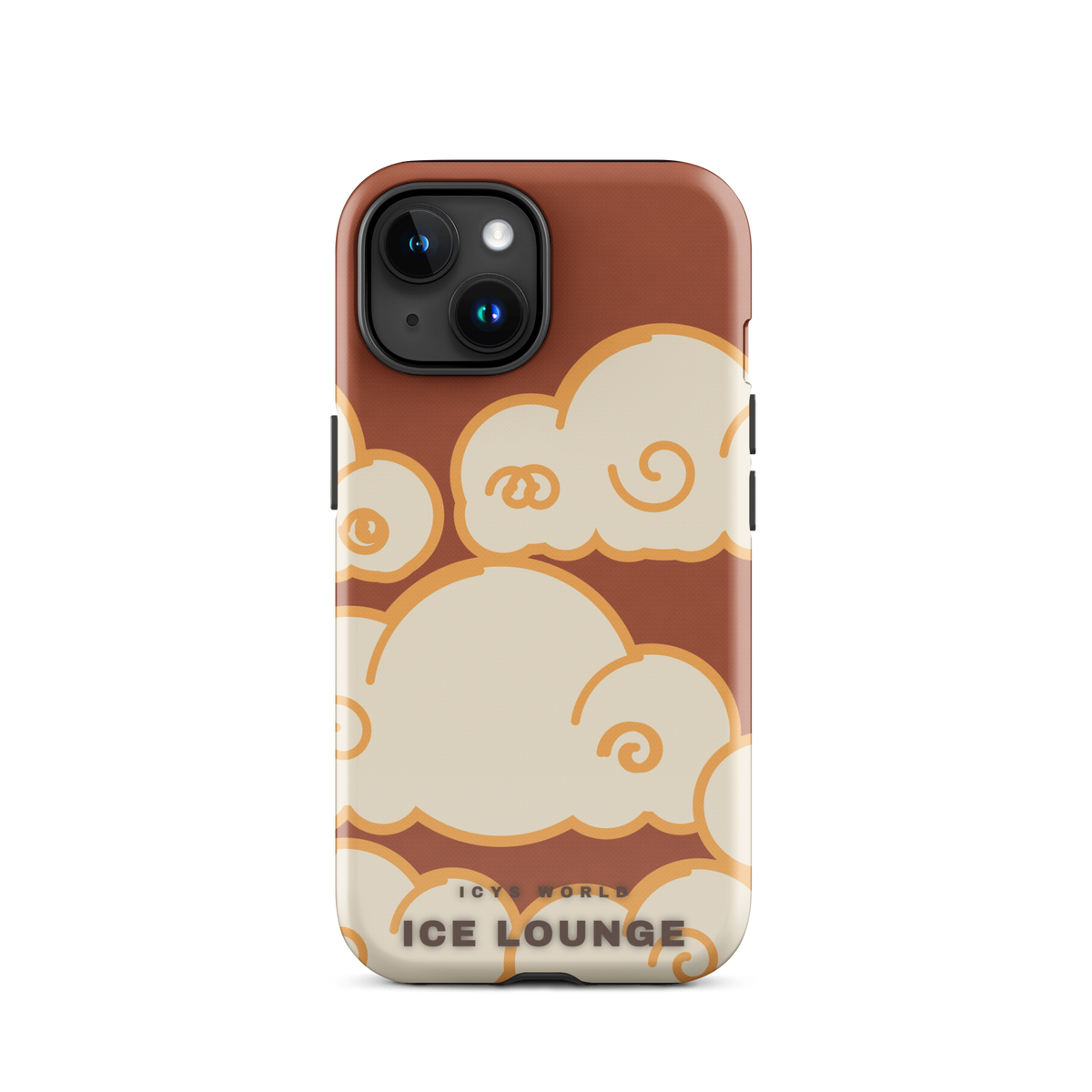 ICYS WORLD Ice Lounge iPhone case on iPhone 15, glossy finish