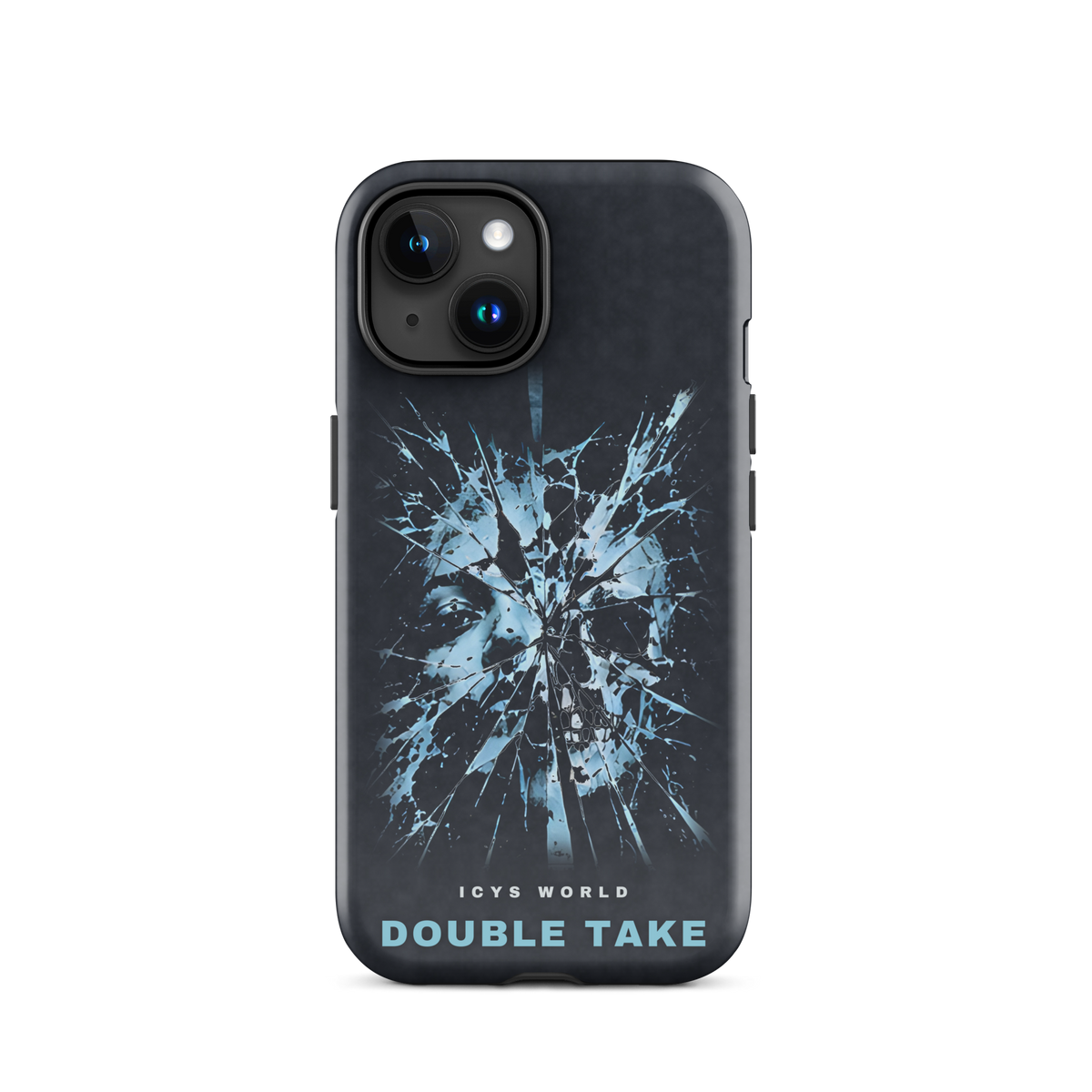 ICYS WORLD Double Take iPhone case on iPhone 15, glossy finish