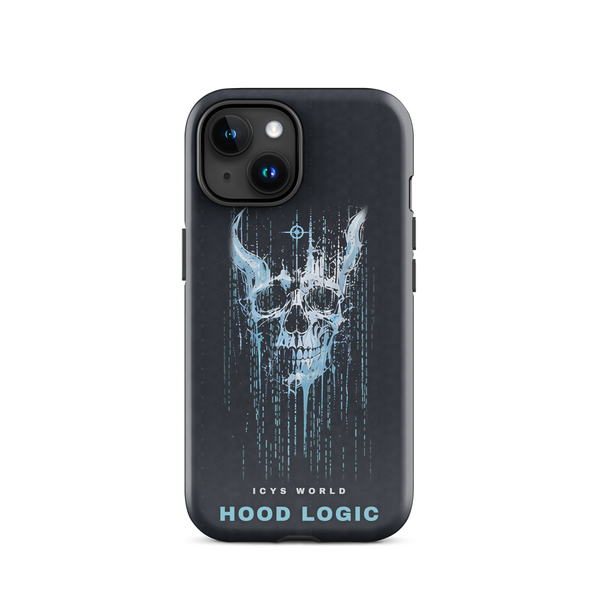 ICYS WORLD Hood Logic iPhone case on iPhone 15, glossy finish