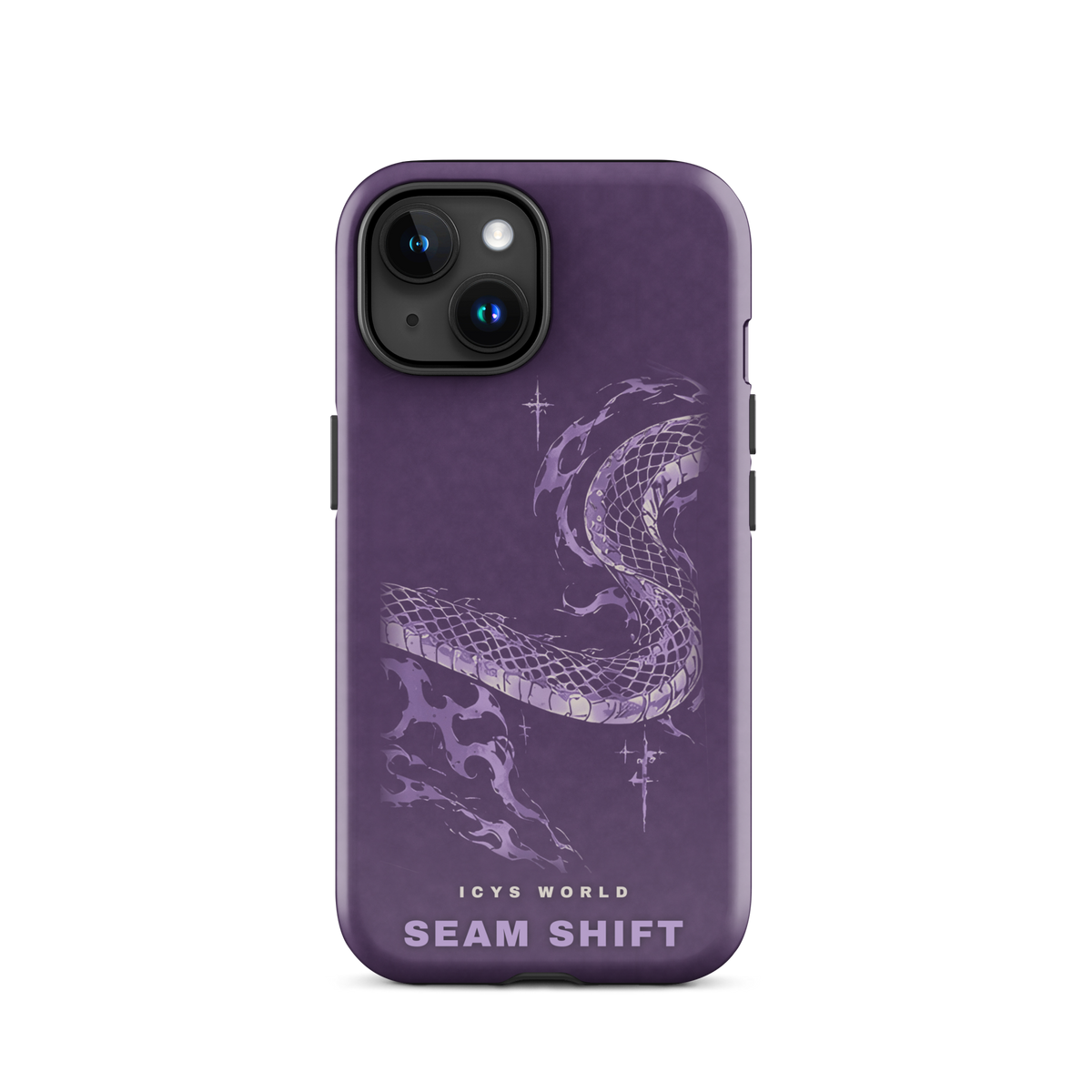 ICYS WORLD Seam Shift iPhone case on iPhone 15, glossy finish
