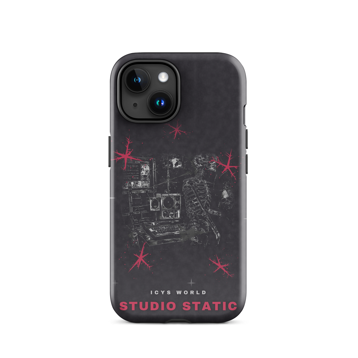 ICYS WORLD Studio Static iPhone case on iPhone 15, glossy finish