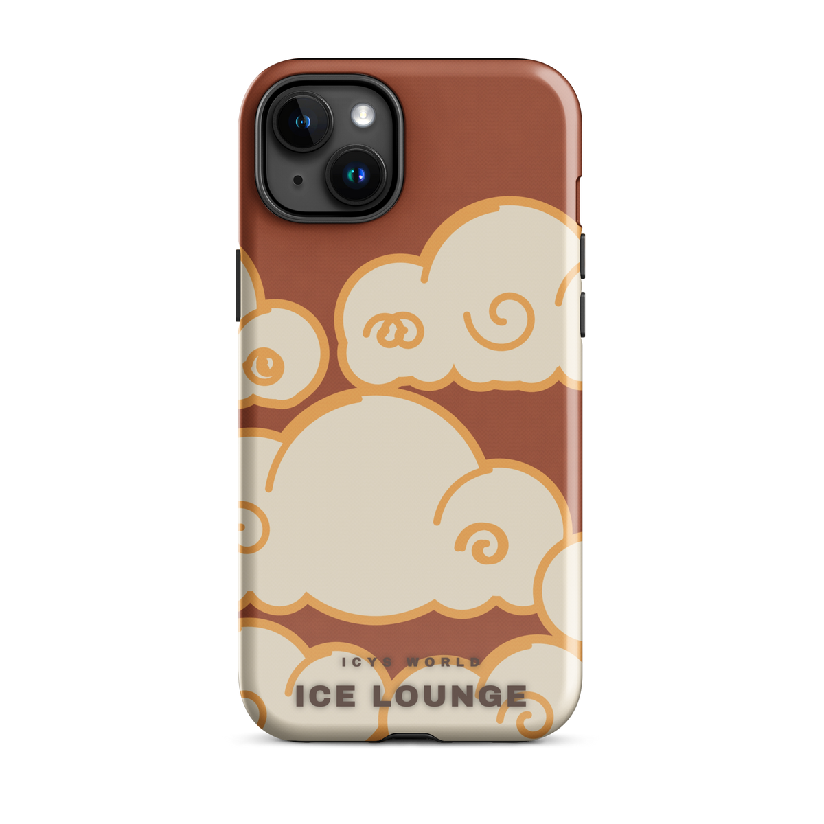 ICYS WORLD Ice Lounge iPhone case on iPhone 15 Plus, glossy finish