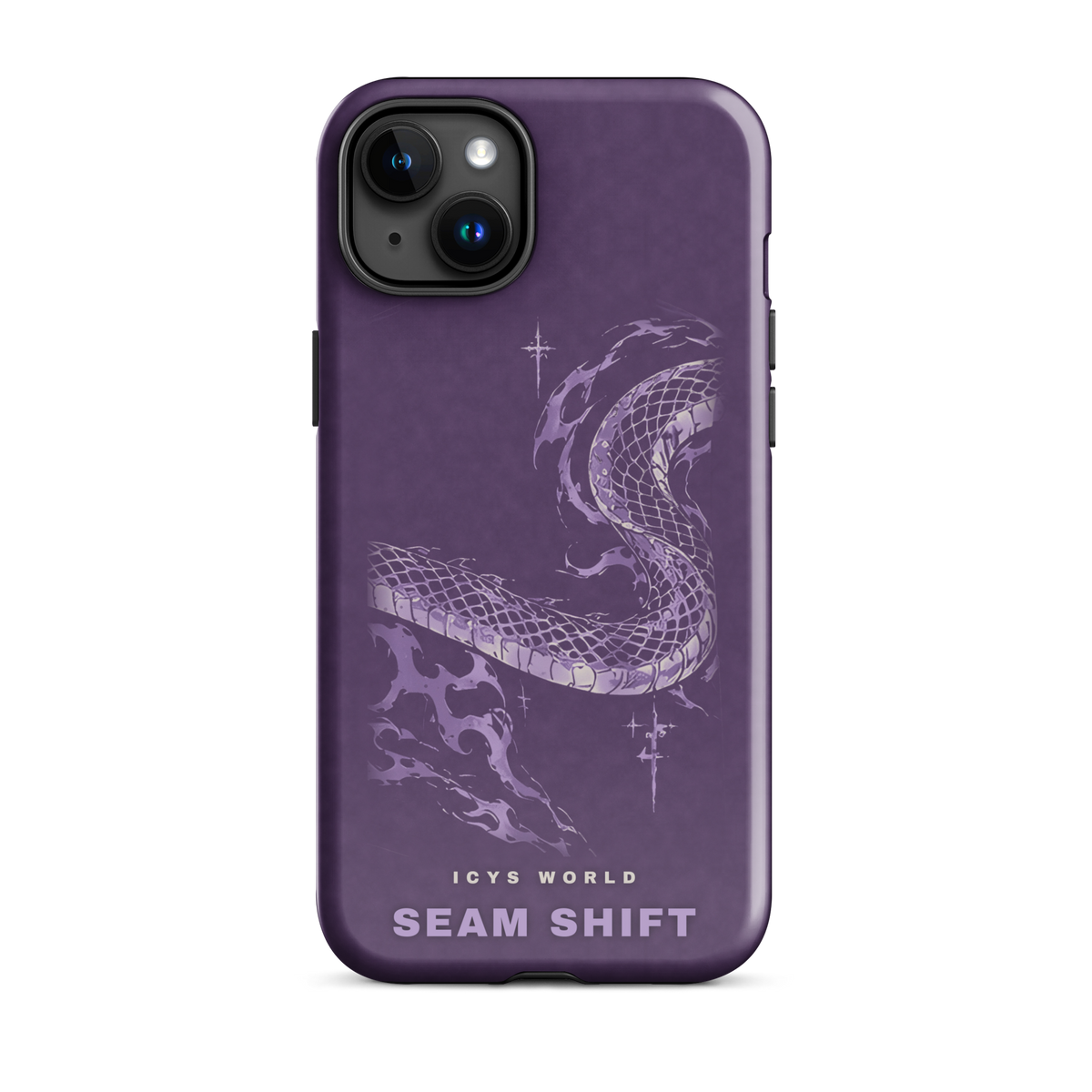 ICYS WORLD Seam Shift iPhone case on iPhone 15 Plus, glossy finish