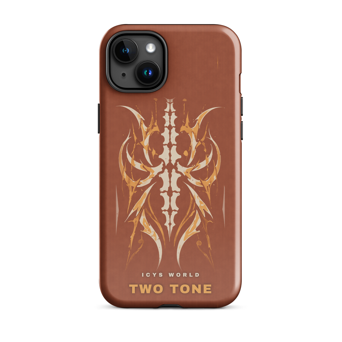 ICYS WORLD Two Tone iPhone case on iPhone 15 Plus, glossy finish