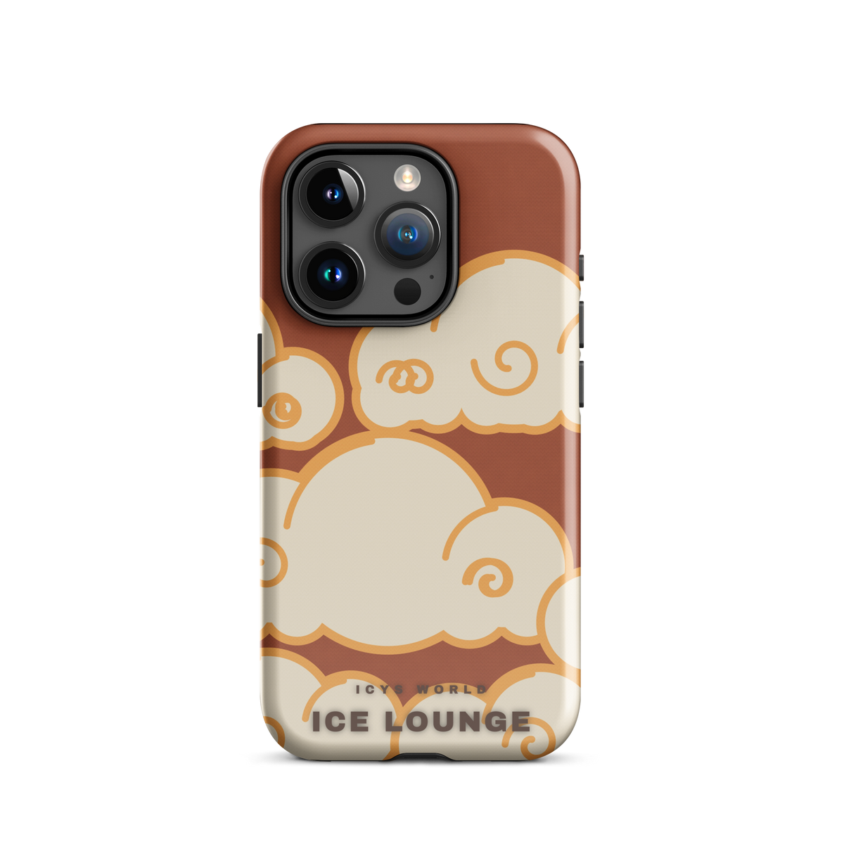 ICYS WORLD Ice Lounge iPhone case on iPhone 15 Pro, glossy finish
