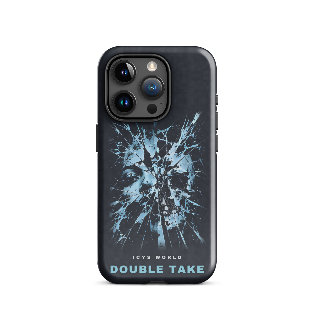 ICYS WORLD Double Take iPhone case on iPhone 15 Pro, glossy finish