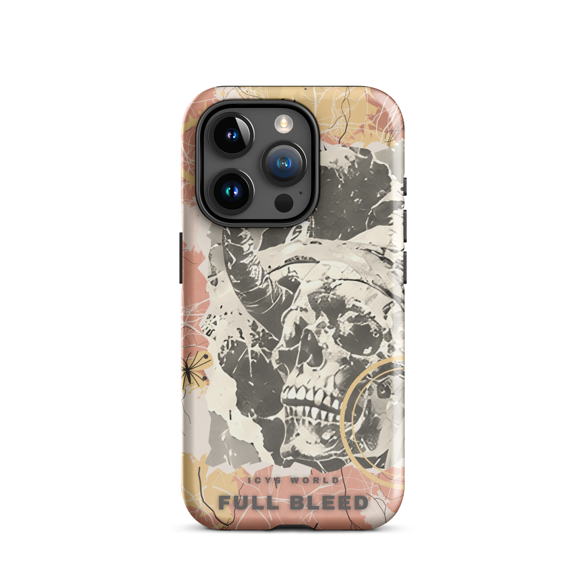 ICYS WORLD Full Bleed iPhone case on iPhone 15 Pro, glossy finish