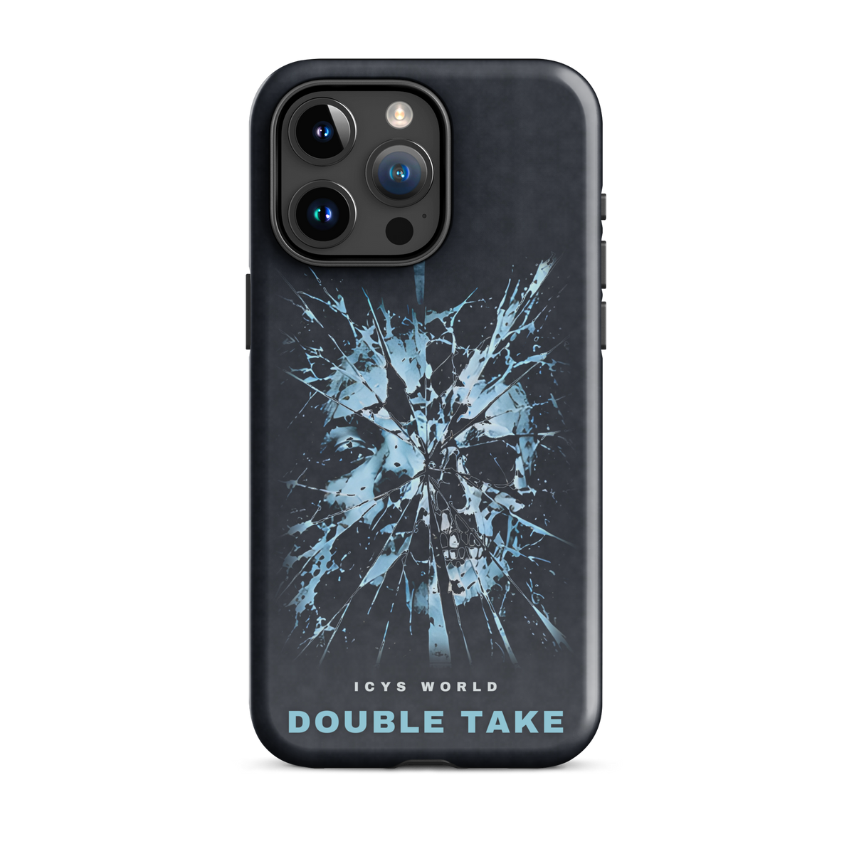 ICYS WORLD Double Take iPhone case on iPhone 15 Pro Max, glossy finish