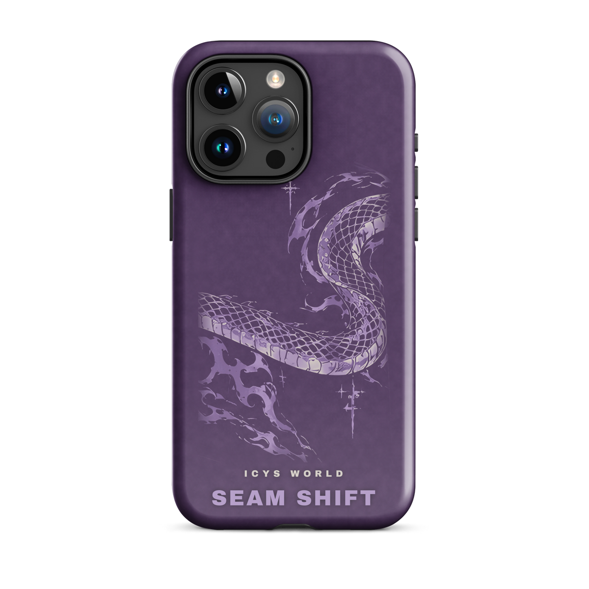 ICYS WORLD Seam Shift iPhone case on iPhone 15 Pro Max, glossy finish