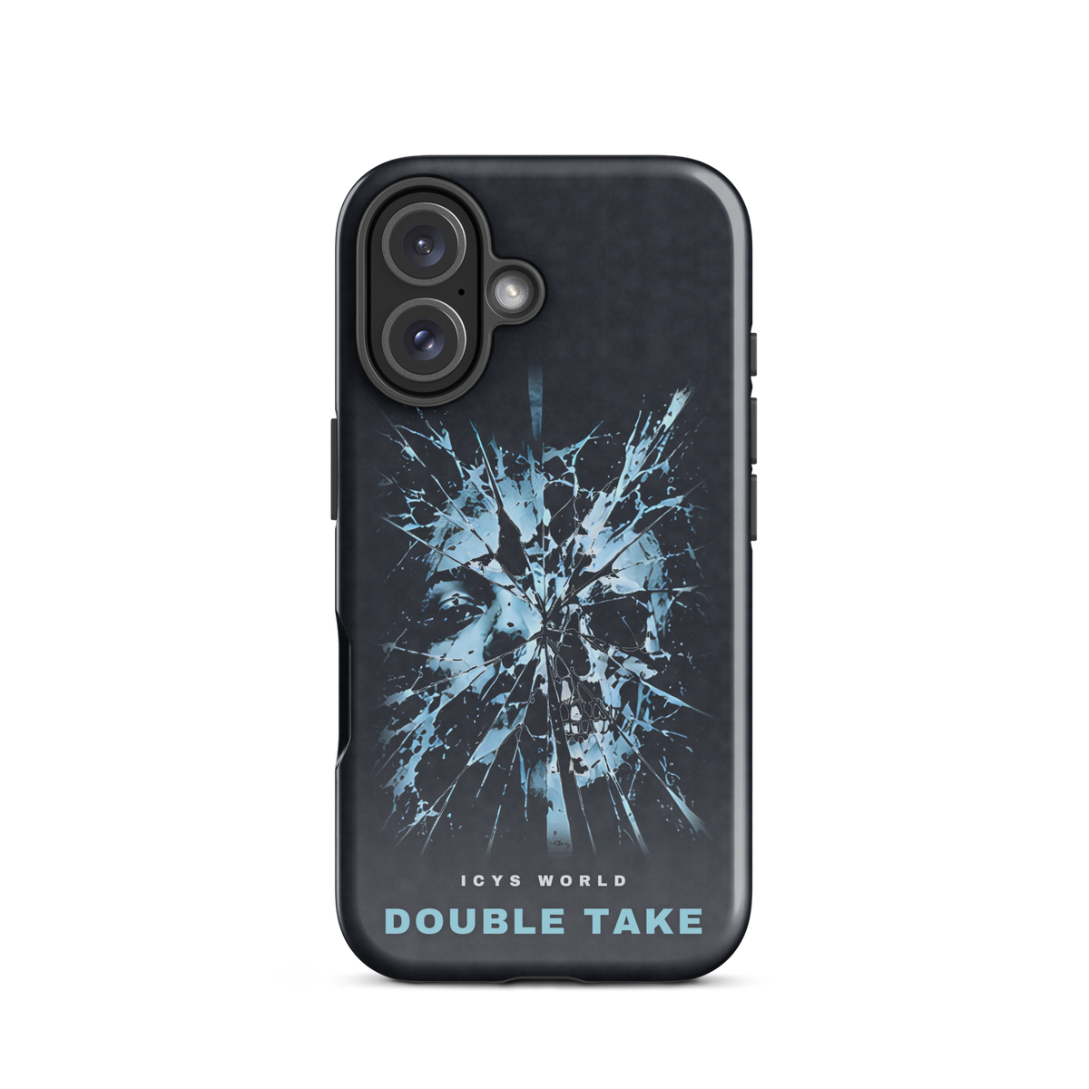ICYS WORLD Double Take iPhone case on iPhone 16, glossy finish