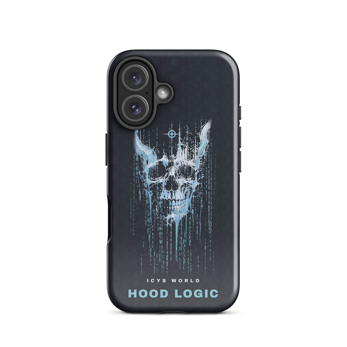 ICYS WORLD Hood Logic iPhone case on iPhone 16, glossy finish
