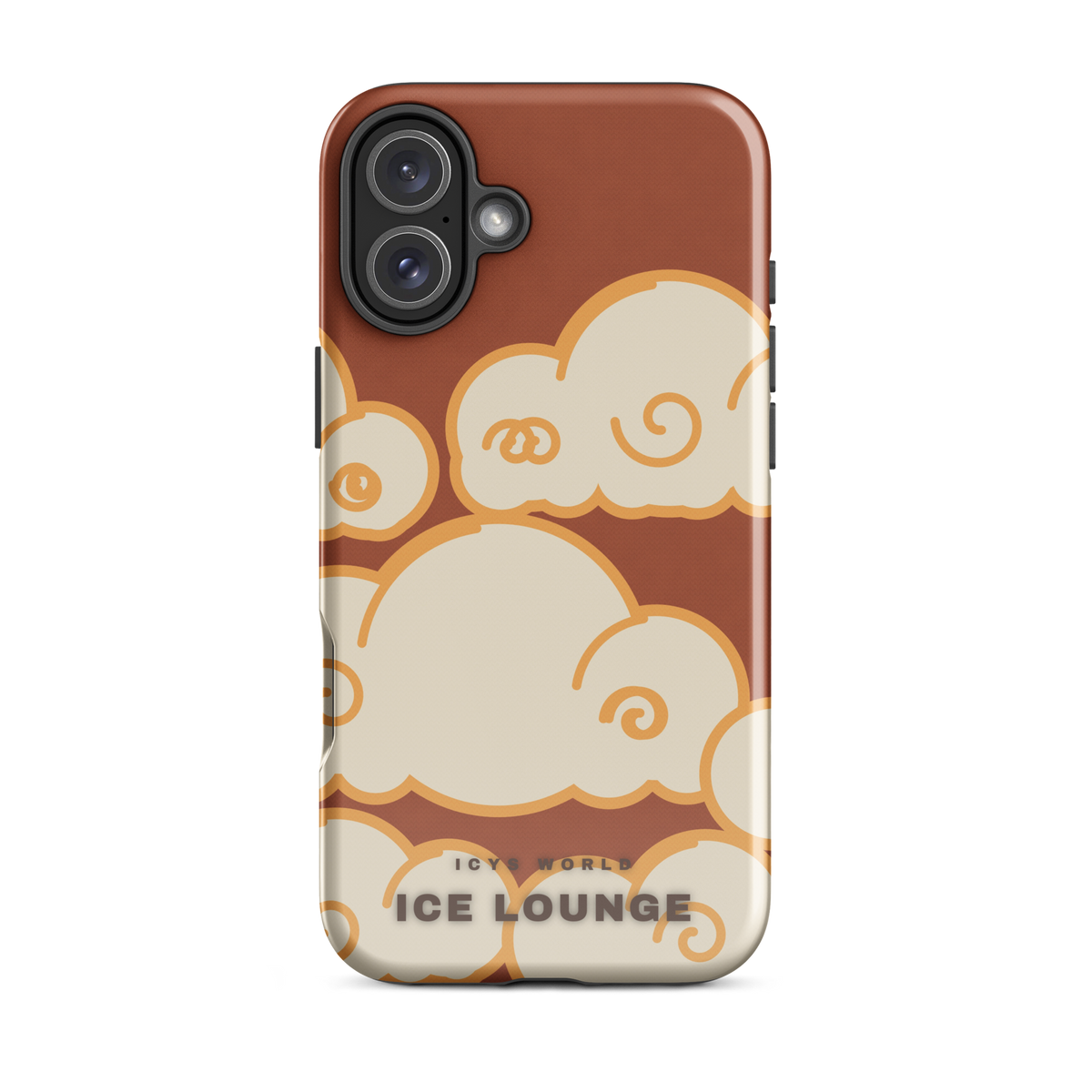 ICYS WORLD Ice Lounge iPhone case on iPhone 16 Plus, glossy finish