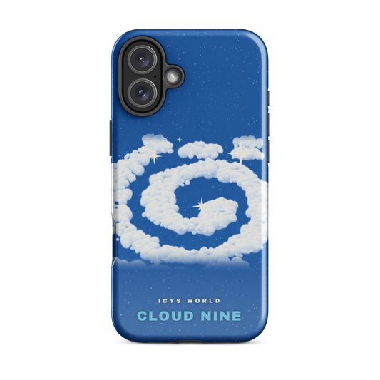 ICYS WORLD Cloud Nine iPhone case on iPhone 16 Plus, glossy finish