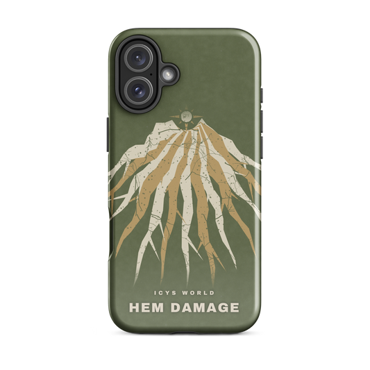 ICYS WORLD Hem Damage iPhone case on iPhone 16 Plus, glossy finish